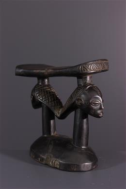 Arte africana - Apoio de cabeça figurativo Tabwa