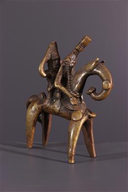 Arte africana - Bronze cavaleiro Sao Sokoto Putchu Ginadji