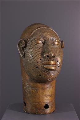Arte africana - Ifé Yoruba cabeça comemorativa em bronze