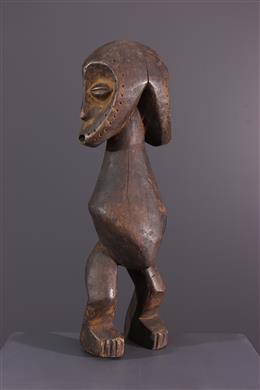 Arte africana - Estatueta de cabeça dupla Lega