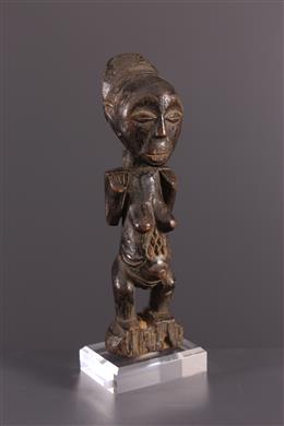 Arte africana - Estatueta de Luba na base