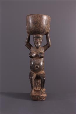 Arte africana - Estatueta de transporte de água de Kongo