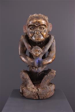Arte africana - Macaco fetiche Bulu, Boulou