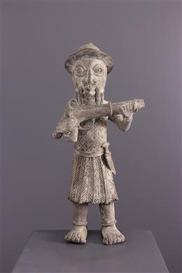 Efígie guerreira de Bini Edo Benin em bronze