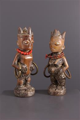 Arte africana - Estatuetas de gêmeos Ibeji Yoruba